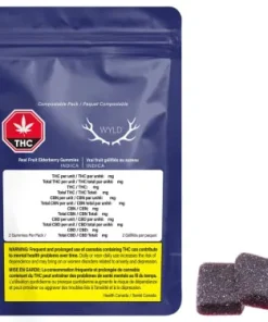Real Fruit Elderberry 5:1 CBD:CBN Gummies 30 Pack (WYLD CBD)